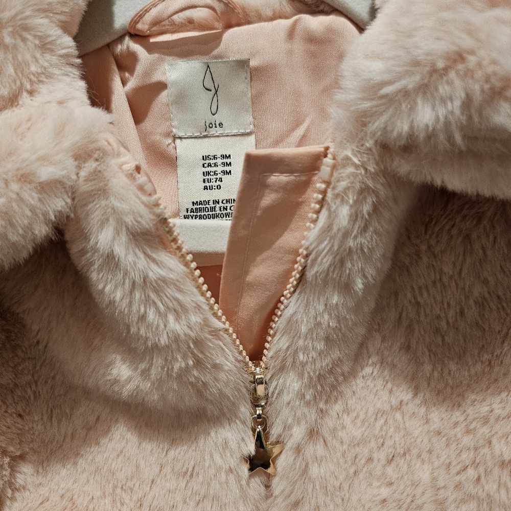 Joie Baby Pink Faux Fur Jacket - Picture 4 of 7
